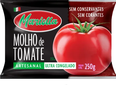 Embalagem do molho de tomate Mariolla, 250 g